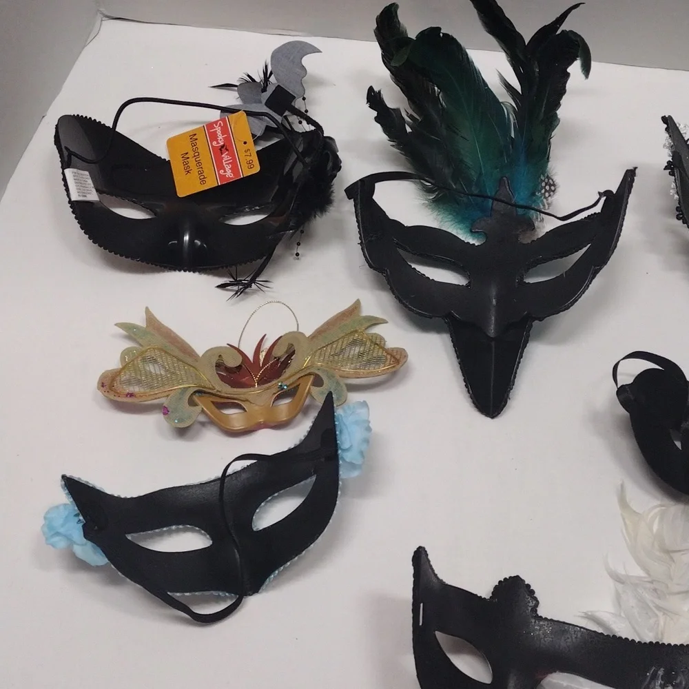 Decorated Masquerade Mask Assorted Lot of 10